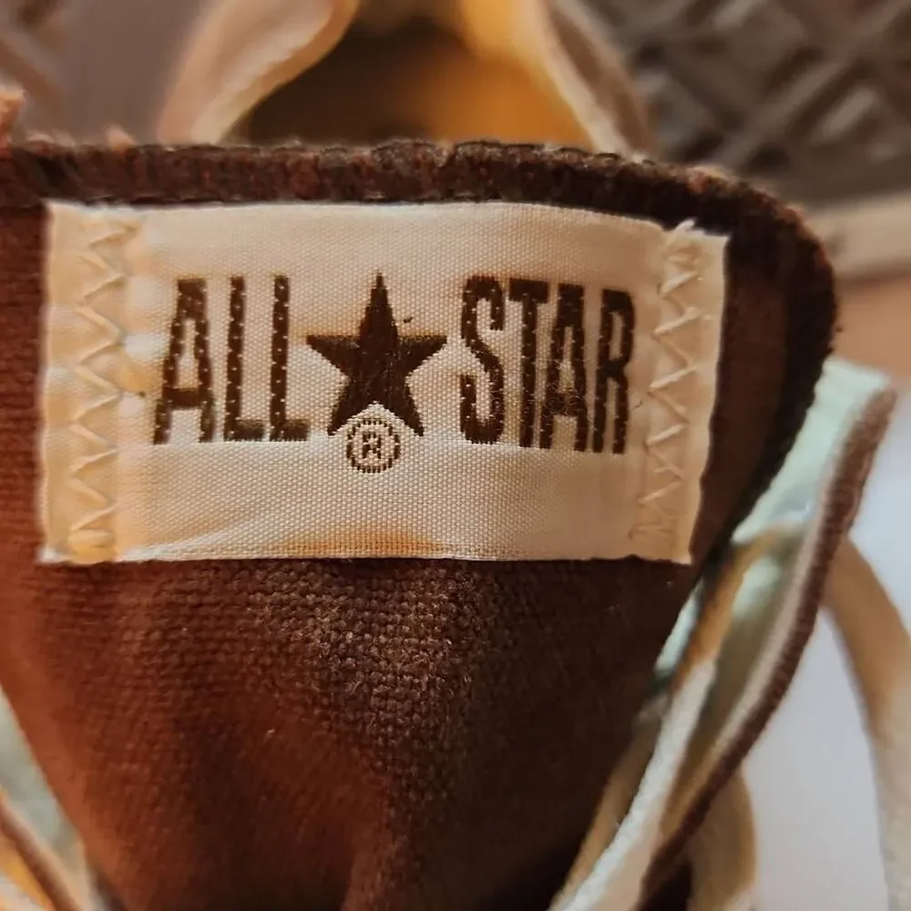 Converse Chuck Taylor All Star Low Top Brown Size Mens 6 Women's 8 Vintage